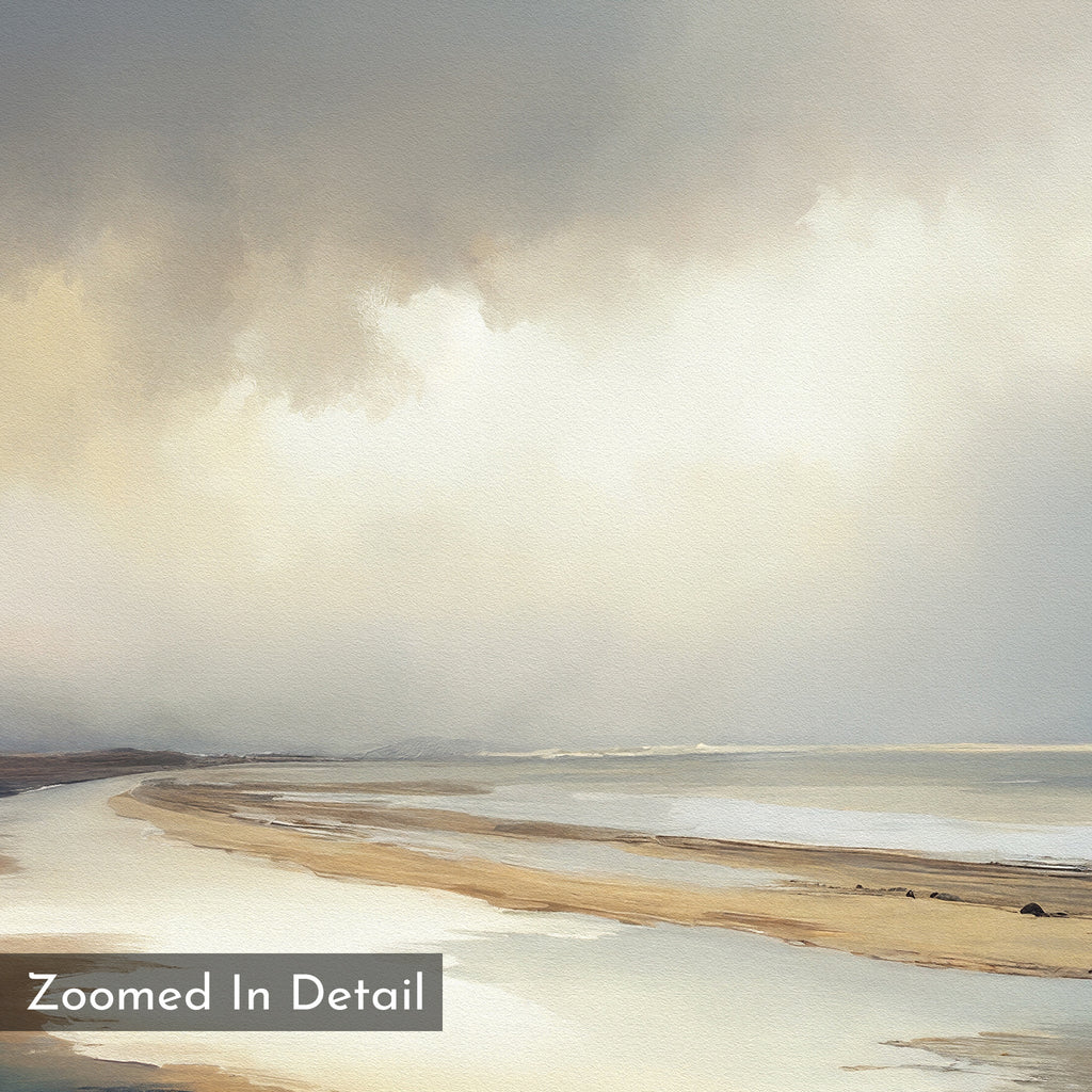 Whispers of the Tideline – blue coastal canvas wall art print by Aspire Prints