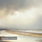 Whispers of the Tideline – blue coastal canvas wall art print by Aspire Prints