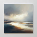 Whispers of the Tideline – blue coastal canvas wall art print by Aspire Prints