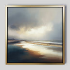 Whispers of the Tideline – blue coastal canvas wall art print by Aspire Prints