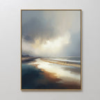 Where Sky Meets Shore – blue coastal canvas wall art print by Aspire Prints