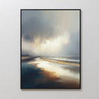 Where Sky Meets Shore – blue coastal canvas wall art print by Aspire Prints