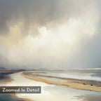 Where Sky Meets Shore – blue coastal canvas wall art print by Aspire Prints