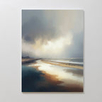 Where Sky Meets Shore – blue coastal canvas wall art print by Aspire Prints
