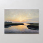 Marsh of Molten Gold – green vintage canvas wall art print by Aspire Prints