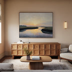 Marsh of Molten Gold – green vintage canvas wall art print by Aspire Prints