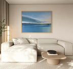 Whispers on Still Water Canvas Print – blue coastal canvas wall art print by Aspire Prints