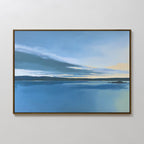 Whispers on Still Water Canvas Print – blue coastal canvas wall art print by Aspire Prints