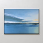 Whispers on Still Water Canvas Print – blue coastal canvas wall art print by Aspire Prints