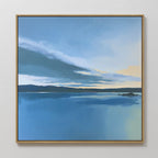 Whispers of Still Water – blue coastal canvas wall art print by Aspire Prints
