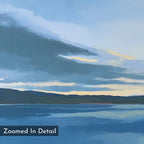 Whispers of Still Water – blue coastal canvas wall art print by Aspire Prints