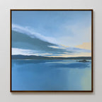 Whispers of Still Water – blue coastal canvas wall art print by Aspire Prints