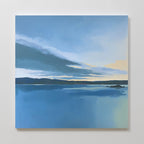 Whispers of Still Water – blue coastal canvas wall art print by Aspire Prints