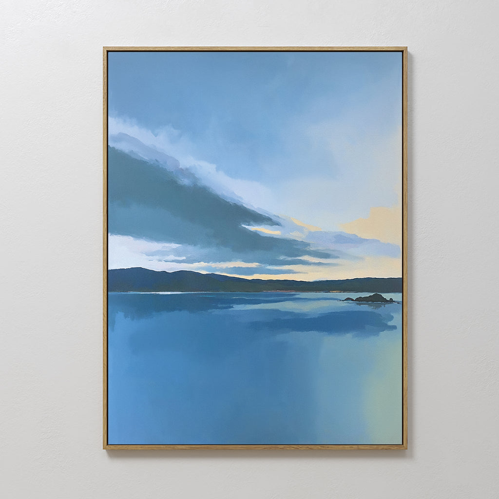 Whispers on Still Water Canvas Print – blue vintage canvas wall art print by Aspire Prints