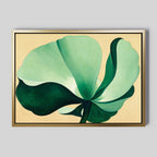Whispering Palm at Dawn – beige and white botanical canvas wall art print by Aspire Prints
