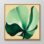 Whispering Palms at Dawn – beige and white botanical canvas wall art print by Aspire Prints