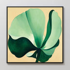 Whispering Palms at Dawn – beige and white botanical canvas wall art print by Aspire Prints