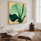 Whispering Palms at Dawn – beige and white botanical canvas wall art print by Aspire Prints