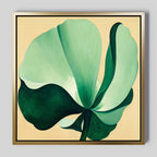 Whispering Palms at Dawn – beige and white botanical canvas wall art print by Aspire Prints