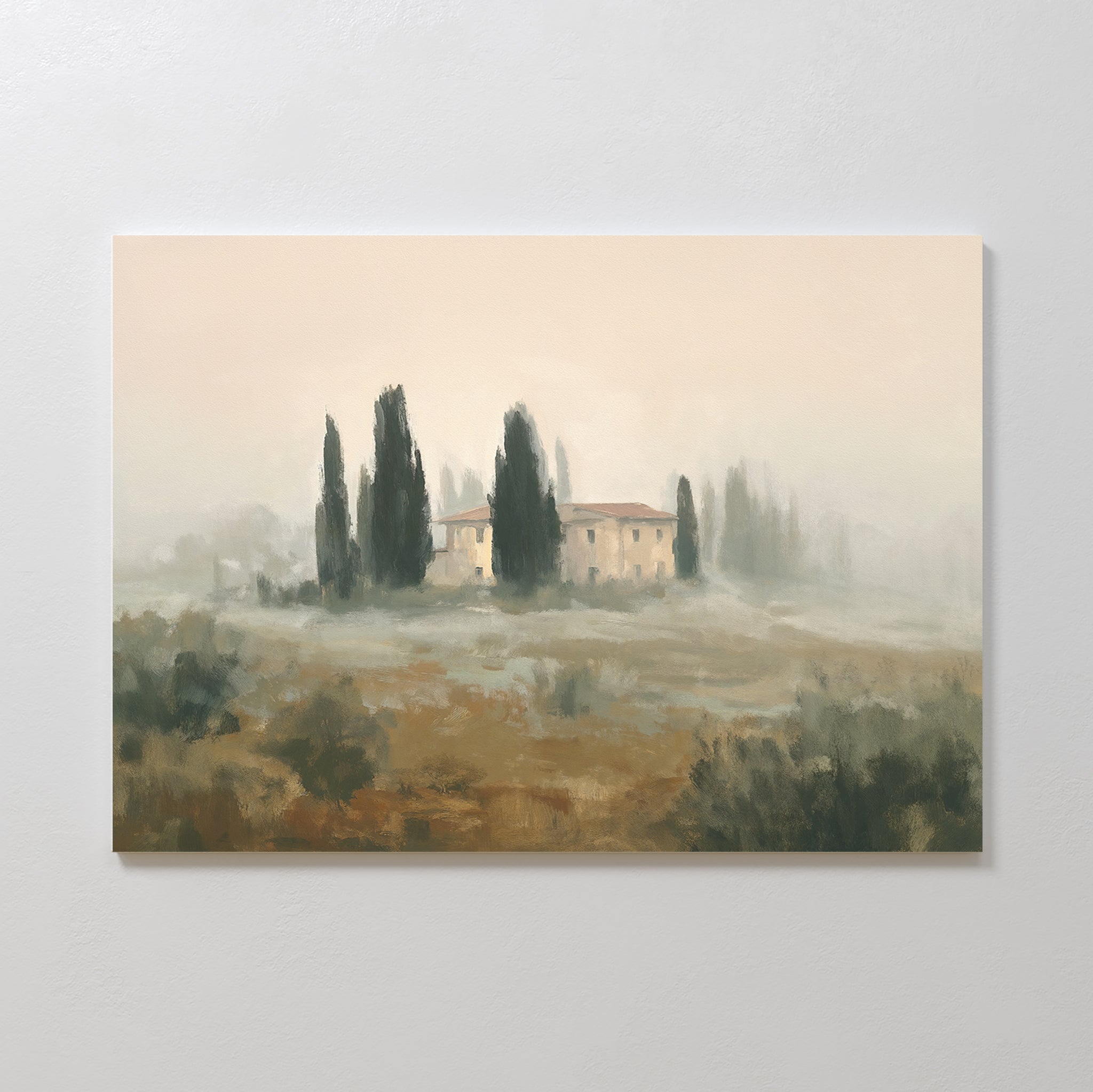 Whispers of Tuscany Canvas Print – green vintage canvas wall art print by Aspire Prints