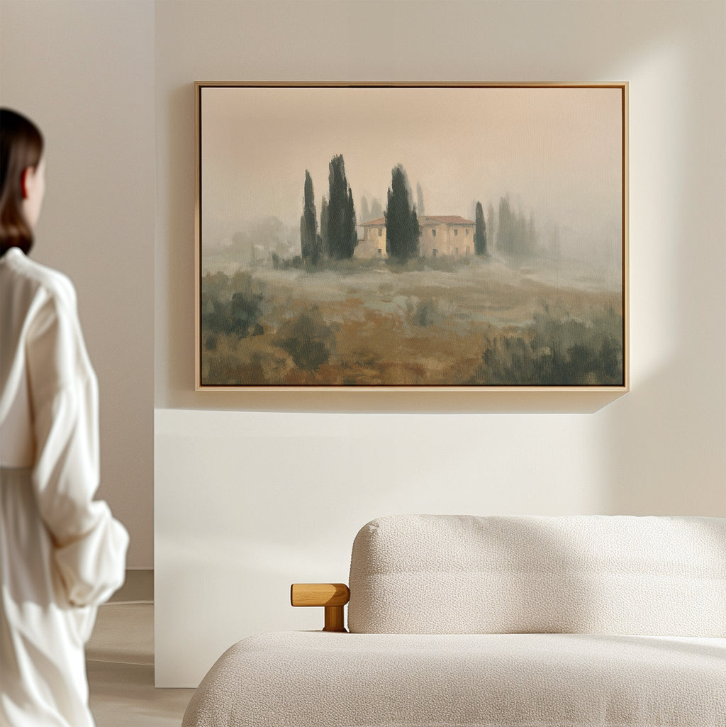 Whispers of Tuscany Canvas Print – green vintage canvas wall art print by Aspire Prints