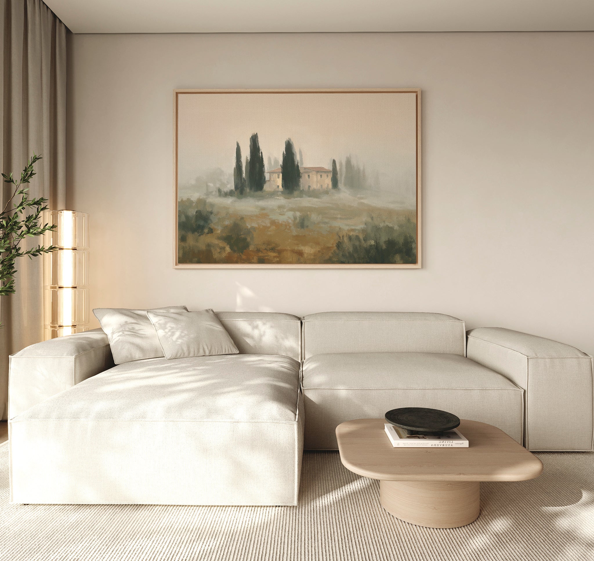 Whispers of Tuscany Canvas Print – green vintage canvas wall art print by Aspire Prints