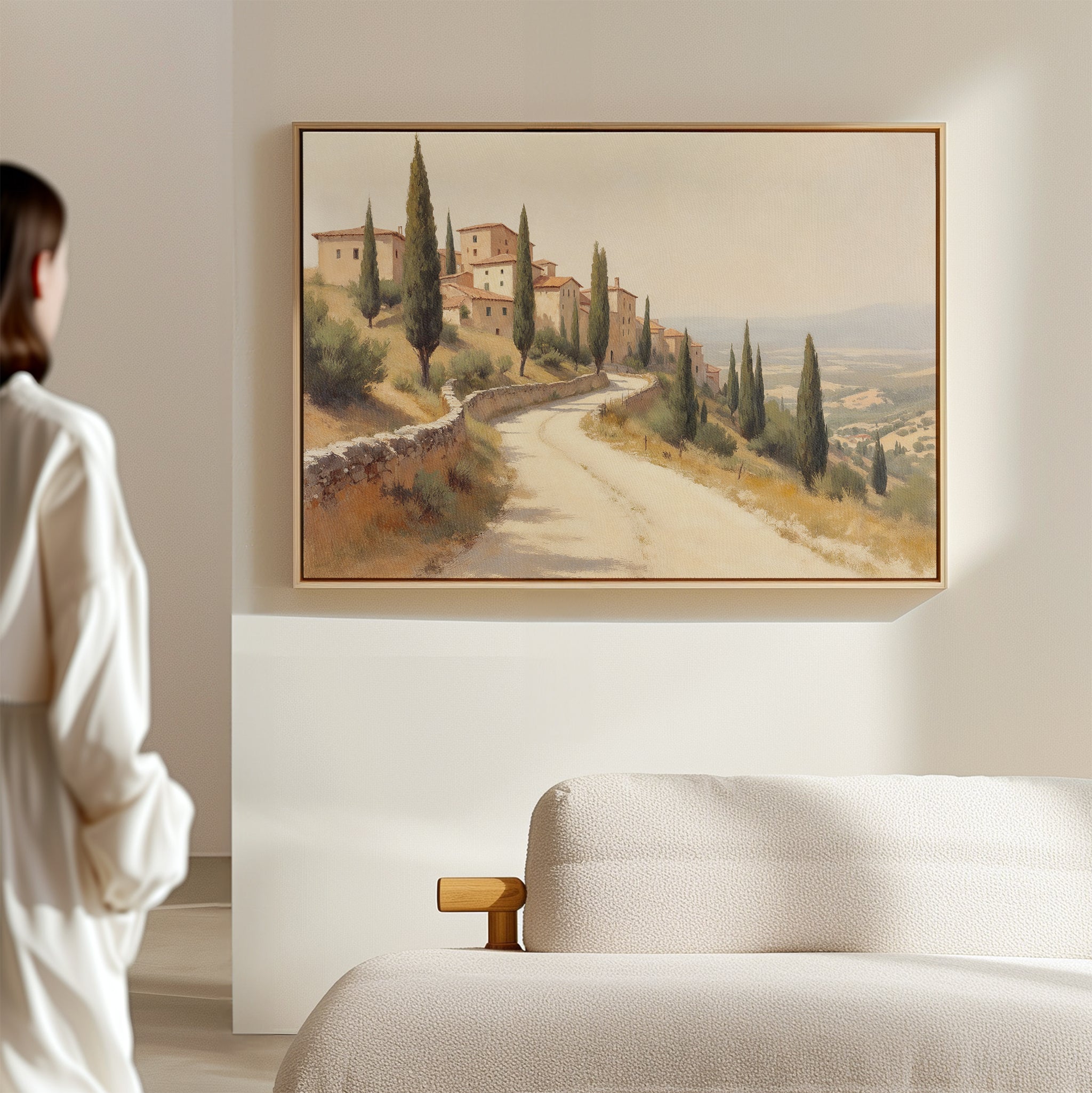 Whispers of Tuscany – green vintage canvas wall art print by Aspire Prints