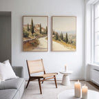 Whispers of Tuscany – Set of 2 Canvas Prints set of 2 – green vintage canvas wall art by Aspire Prints