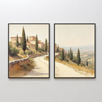 Whispers of Tuscany – Set of 2 Canvas Prints set of 2 – green vintage canvas wall art by Aspire Prints