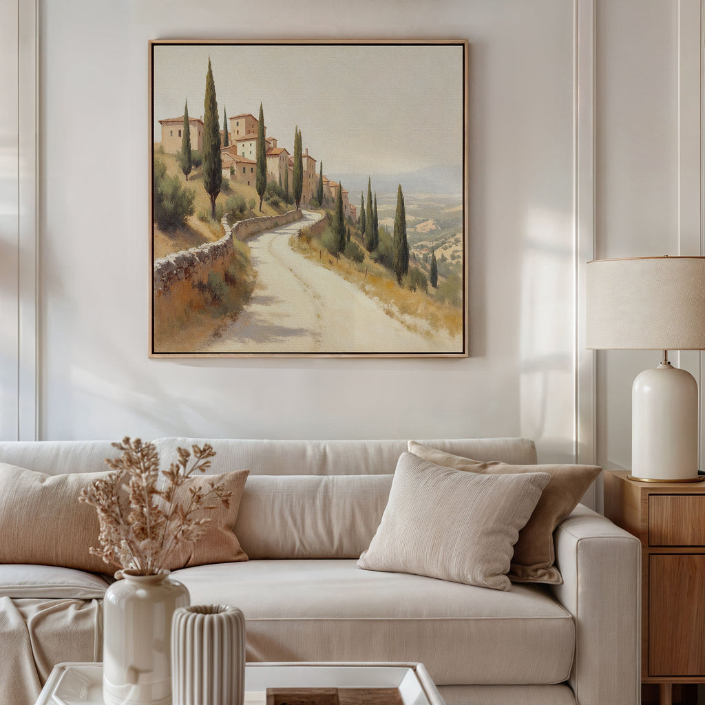 Whispers of Tuscany Canvas Print – green vintage canvas wall art print by Aspire Prints