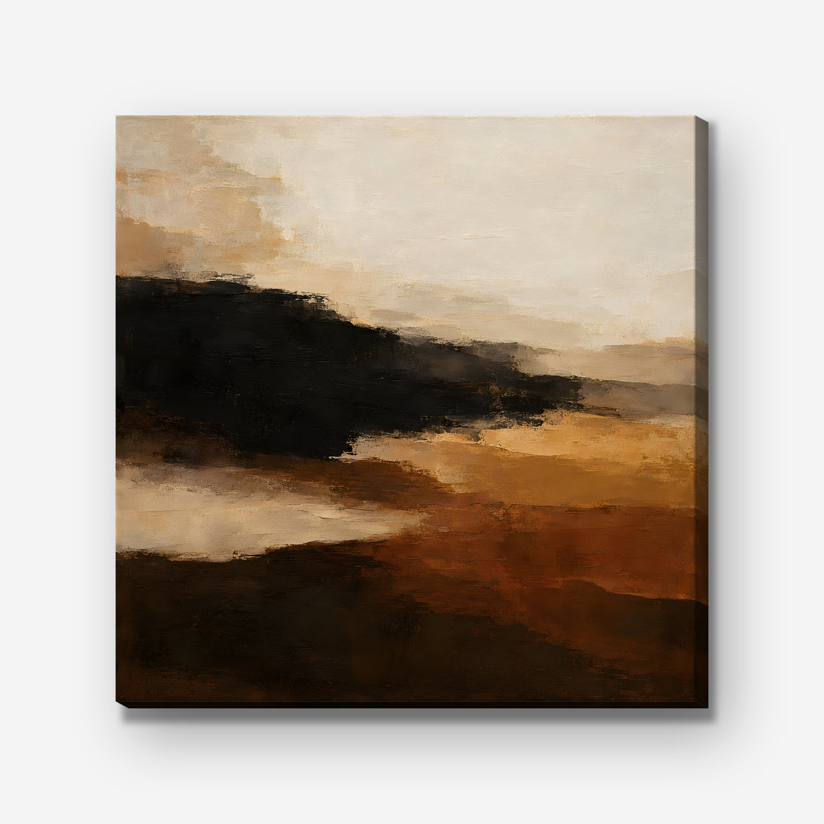 Umber Horizon Canvas Art - Square – Stretched Canvas Only on white background