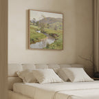 Where the Meadow Breathes – blue vintage canvas wall art print by Aspire Prints