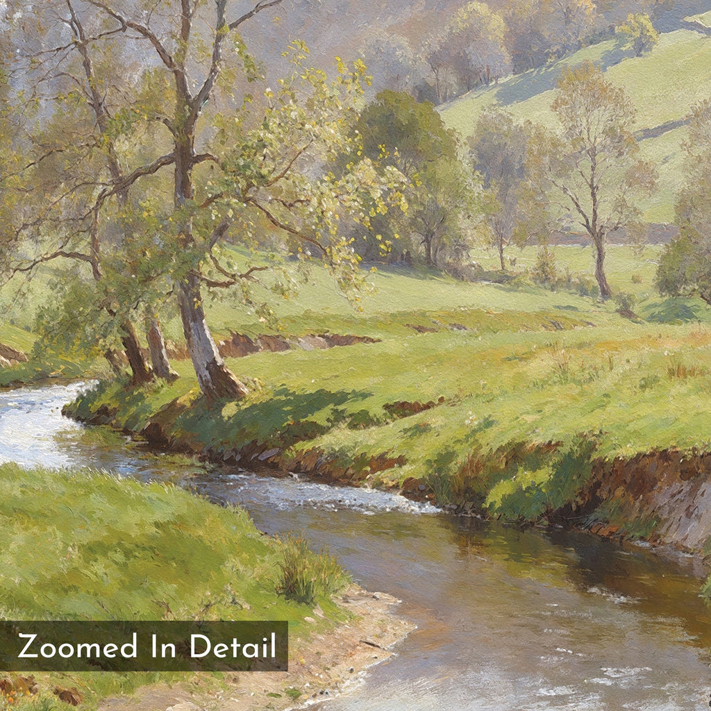 Where the Meadow Breathes – blue vintage canvas wall art print by Aspire Prints