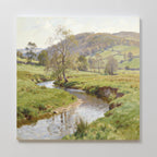 Where the Meadow Breathes – blue vintage canvas wall art print by Aspire Prints