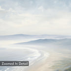 Whispering Tides at Dawn – blue coastal canvas wall art print by Aspire Prints