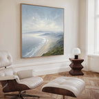 Whispering Tides at Dawn – blue coastal canvas wall art print by Aspire Prints