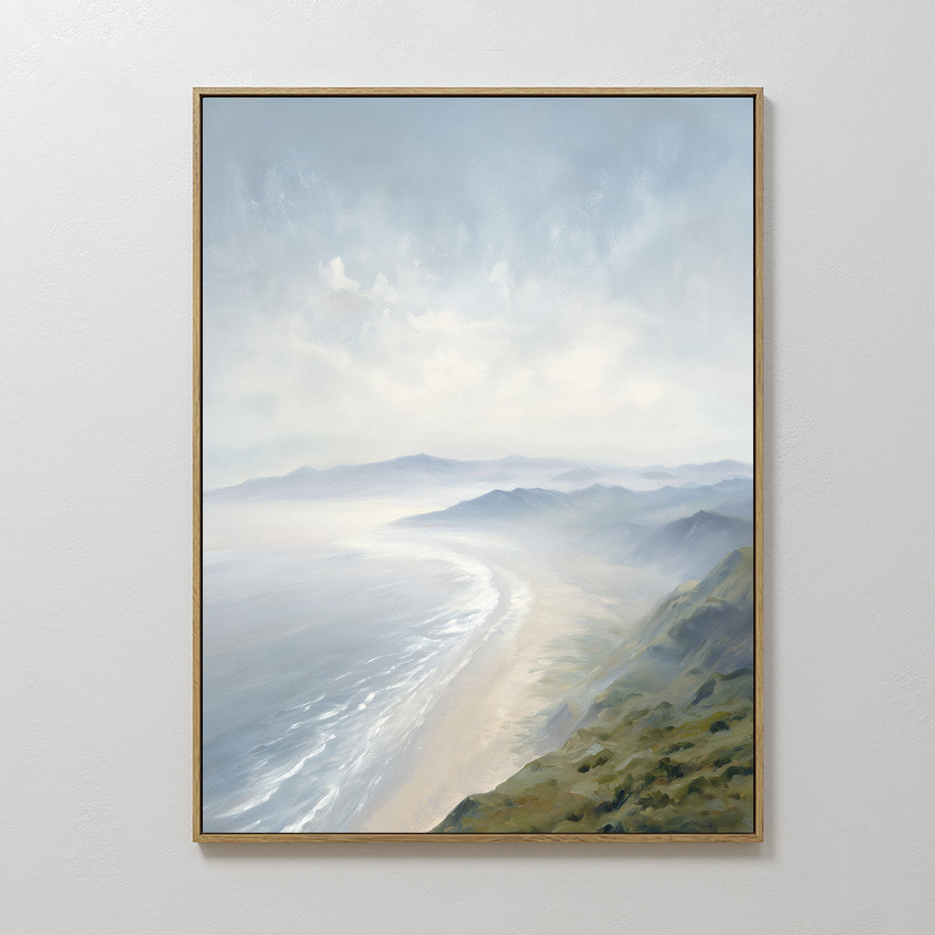 Whispers of the Tide – blue coastal canvas wall art print by Aspire Prints