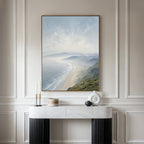 Whispers of the Tide – blue coastal canvas wall art print by Aspire Prints