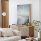Whispers of the Tide – blue coastal canvas wall art print by Aspire Prints