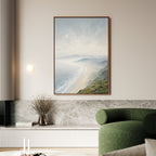 Whispers of the Tide – blue coastal canvas wall art print by Aspire Prints