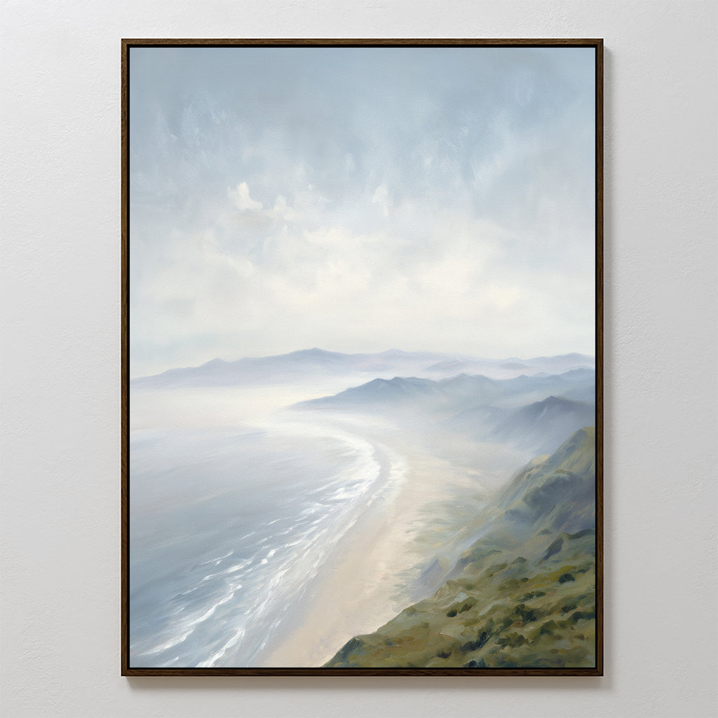 Whispers of the Tide – blue coastal canvas wall art print by Aspire Prints