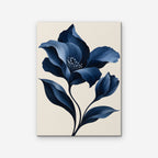 Velvet Blue Flower Canvas Art - Vertical – Stretched Canvas Only on white background