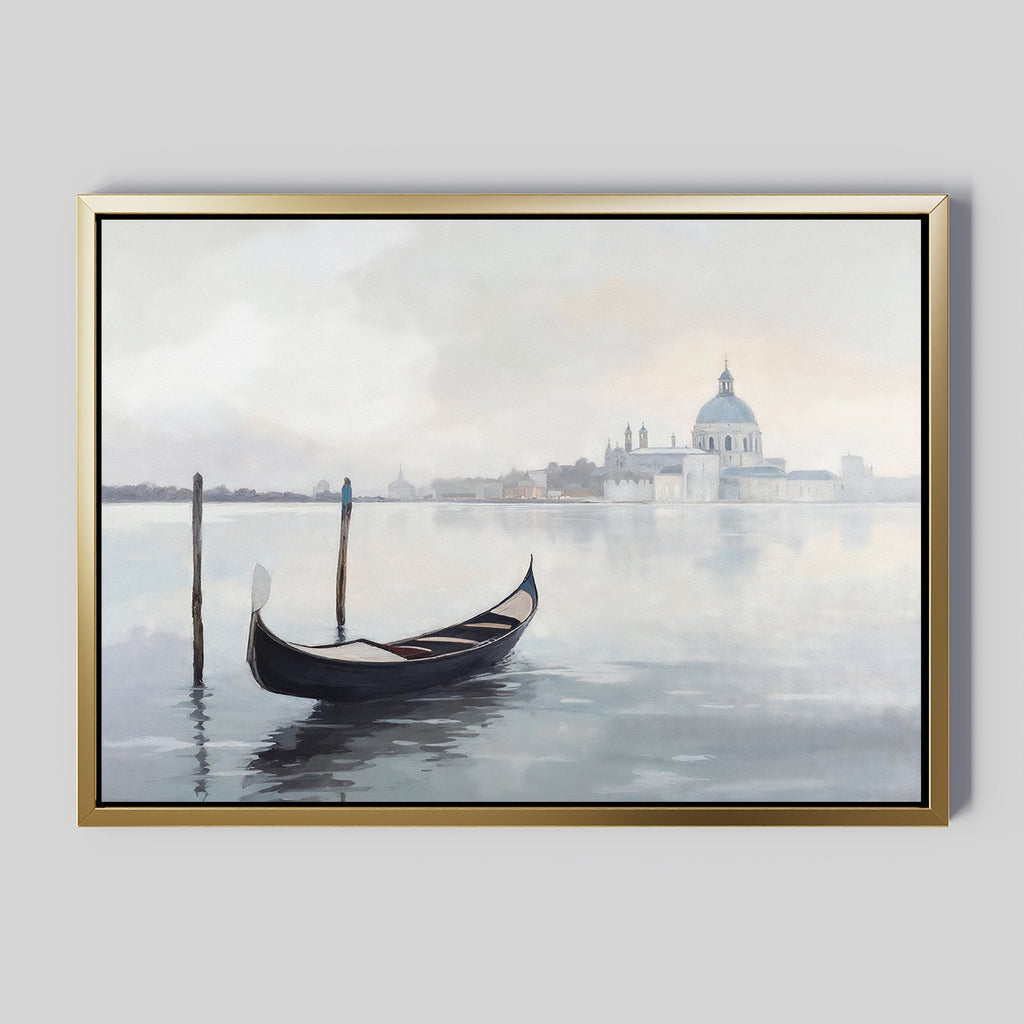 Whispers of Venice Canvas Print – blue vintage canvas wall art print by Aspire Prints