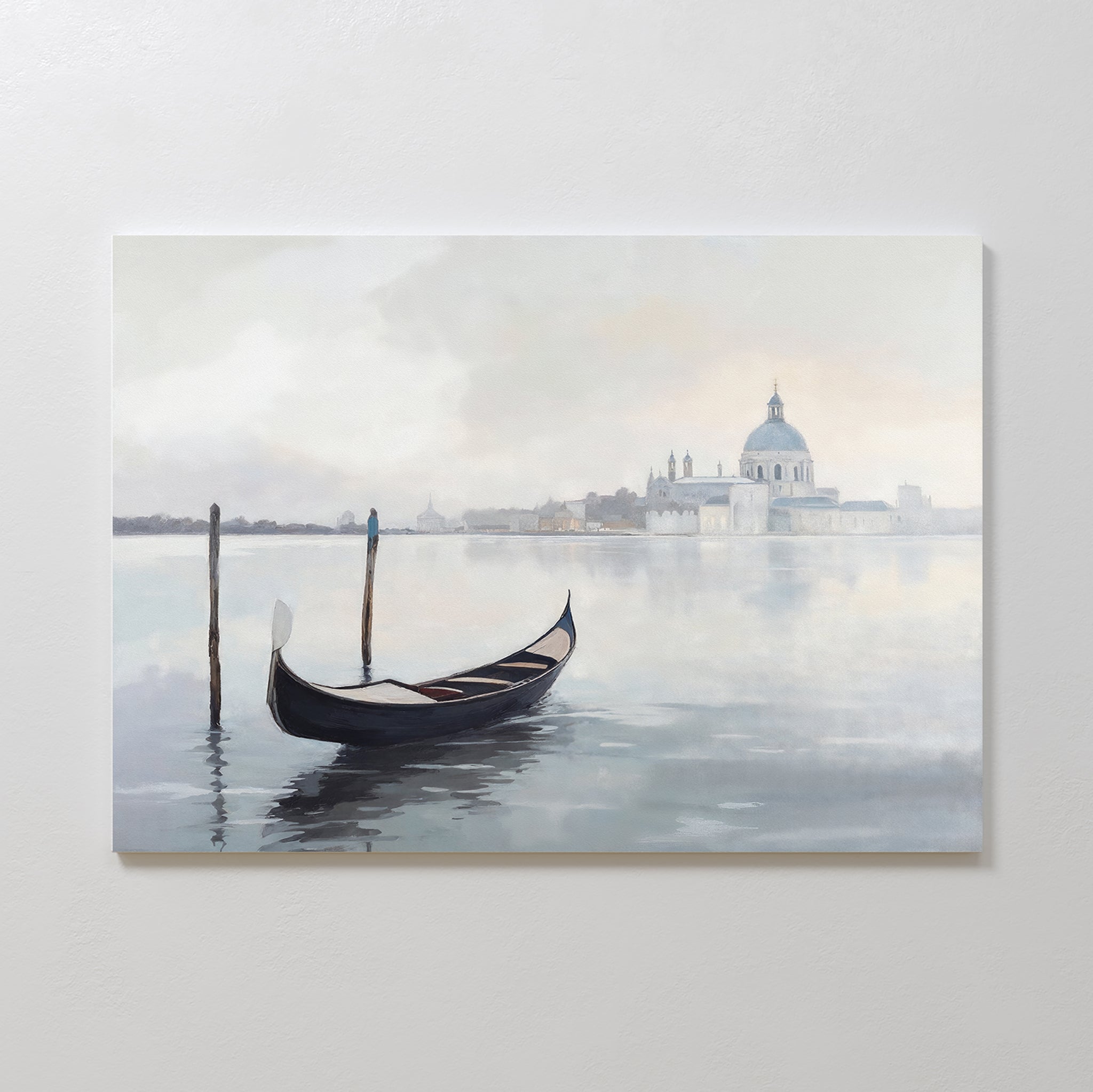Whispers of Venice Canvas Print – blue vintage canvas wall art print by Aspire Prints