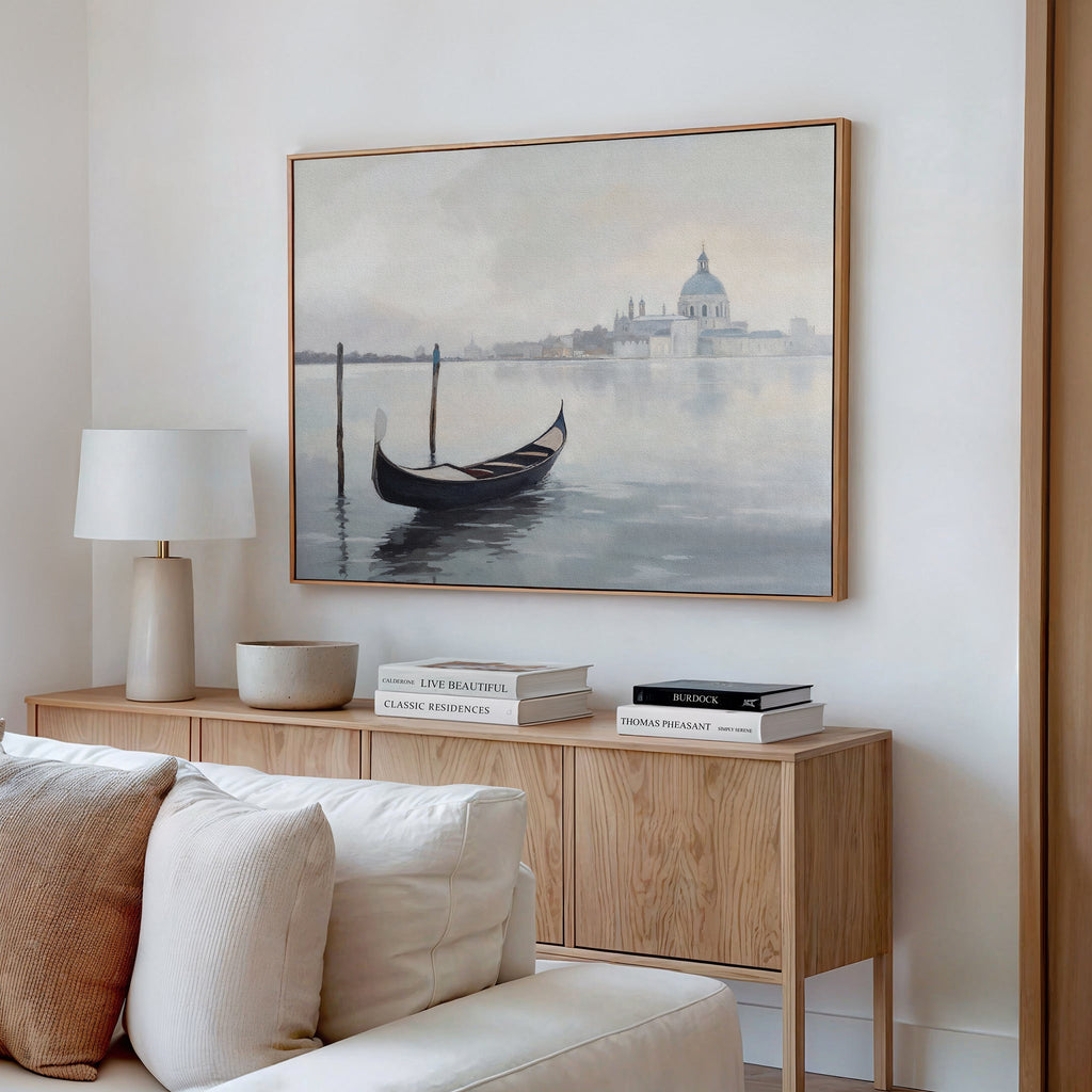 Whispers of Venice Canvas Print – blue vintage canvas wall art print by Aspire Prints