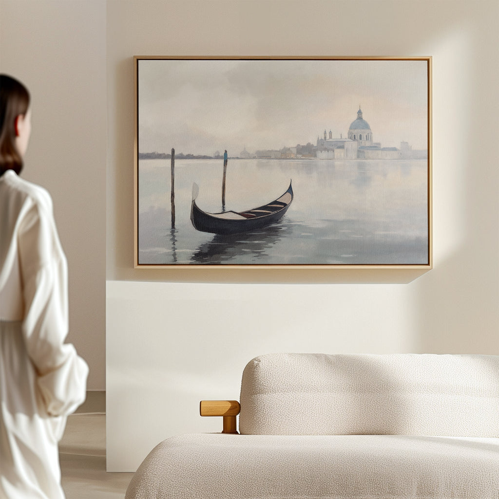 Whispers of Venice Canvas Print – blue vintage canvas wall art print by Aspire Prints