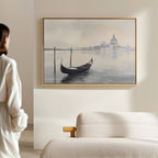 Whispers of Venice Canvas Print – blue vintage canvas wall art print by Aspire Prints