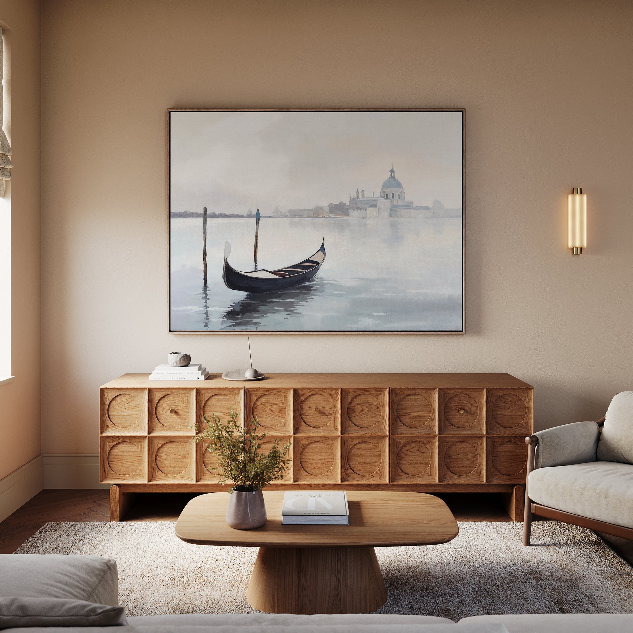 Whispers of Venice Canvas Print – blue vintage canvas wall art print by Aspire Prints