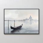 Whispers of Venice Canvas Print – blue vintage canvas wall art print by Aspire Prints