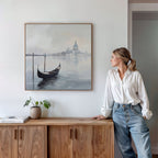 Whispers of Venice Canvas Print – blue vintage canvas wall art print by Aspire Prints